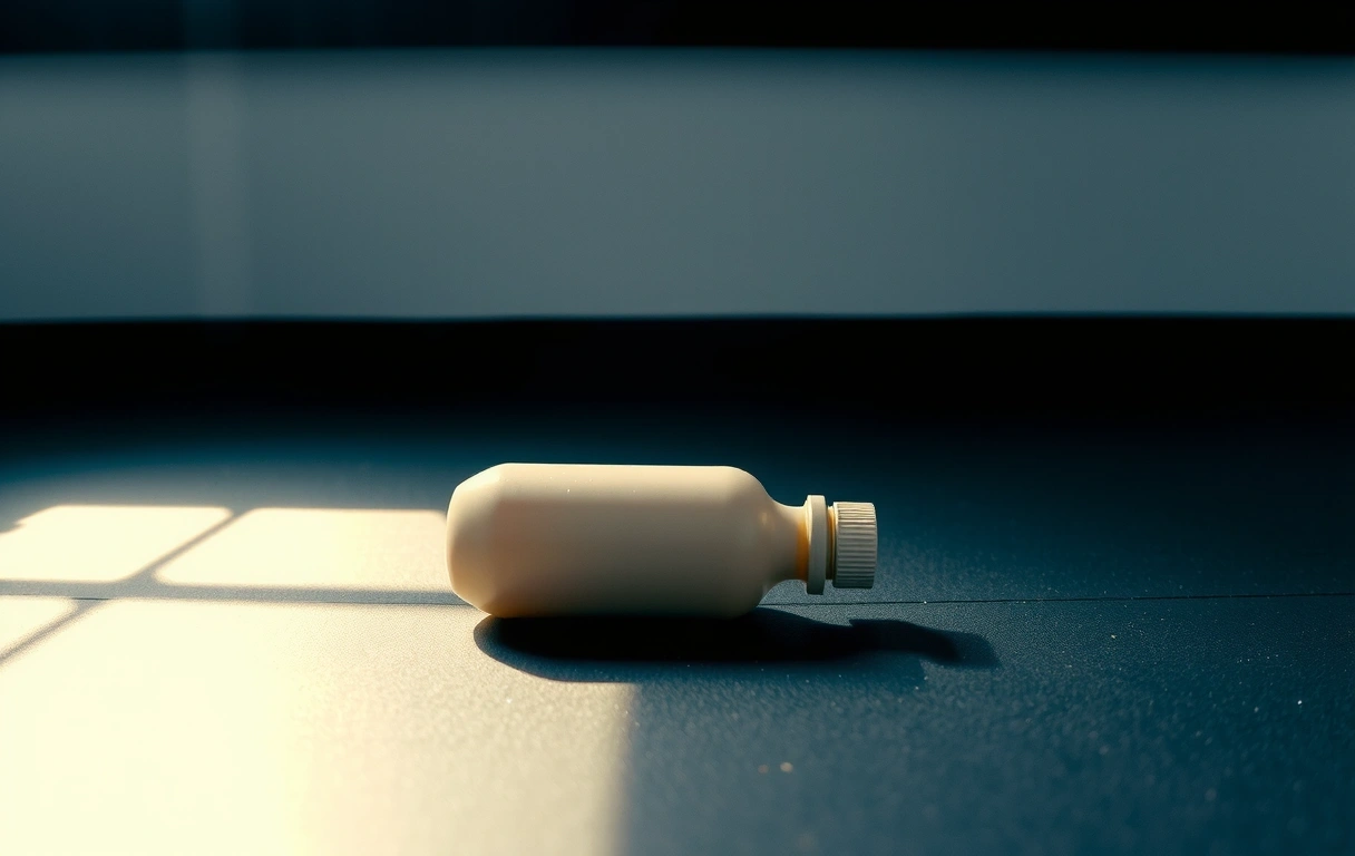 Dekorasi abstrak berbentuk botol shaker di lantai gym